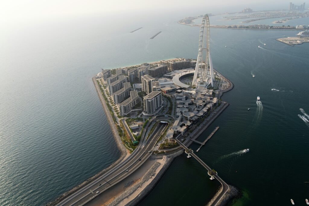 Caesar Bluewater Hotel Dubai exterior with waterfront views on Bluewaters Island